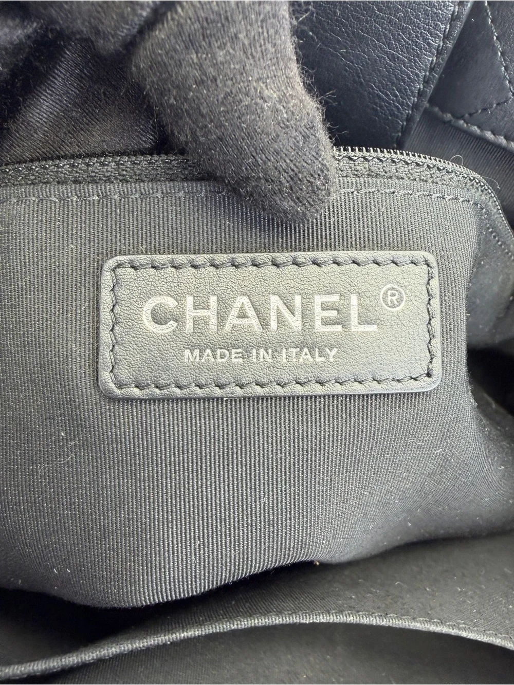 Chanel Calfskin Quilted Large Easy Shopping Tote Black